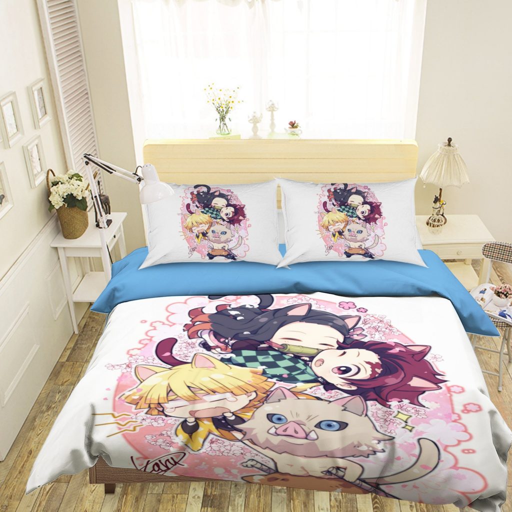 3D Kimetsu No Yaiba 1994 Anime Bed Pillowcases Duvet Cover Quilt Cover
