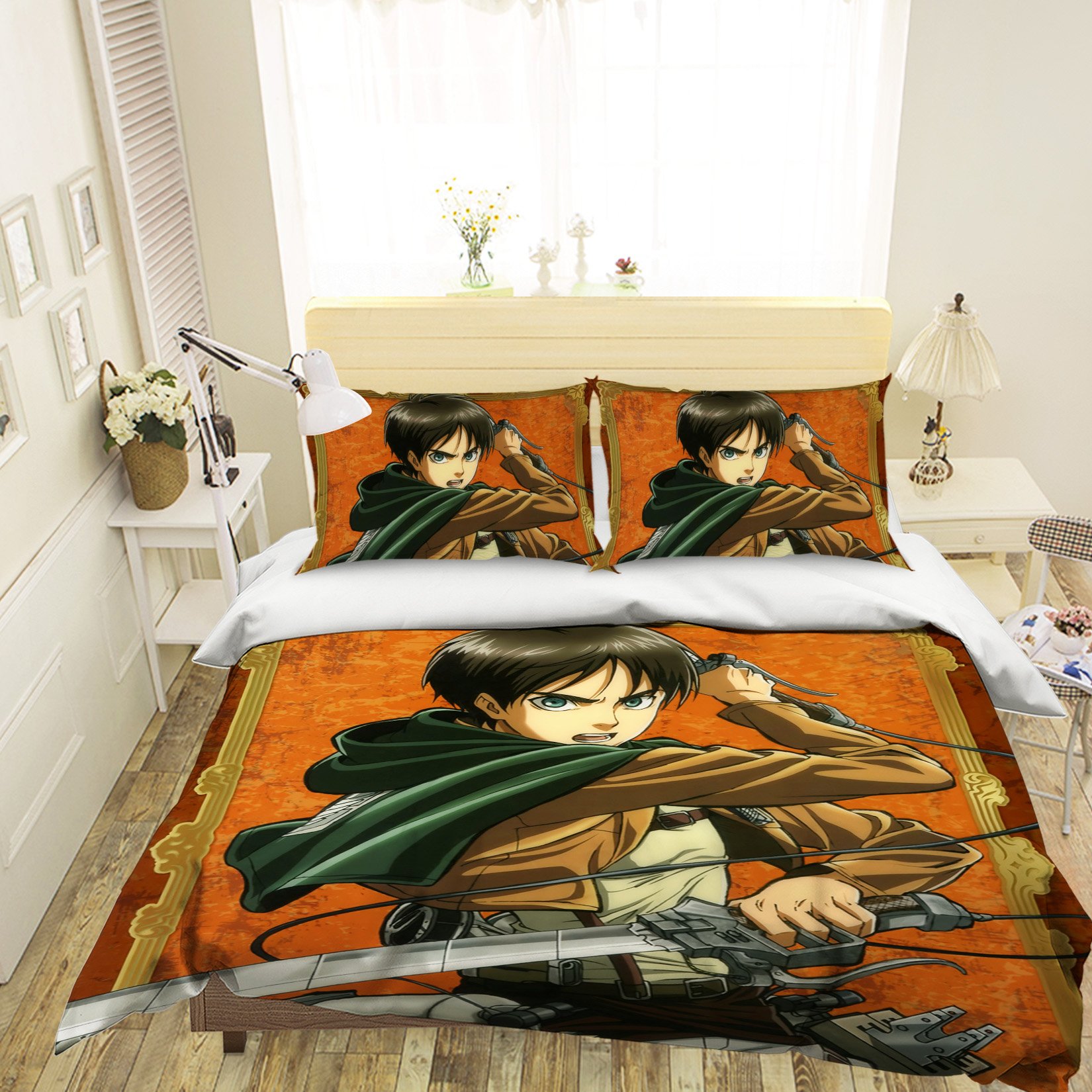 3D Attack On Titan B002 Japan Anime Bed Pillowcases Quilt Duvet Cover Wendy 